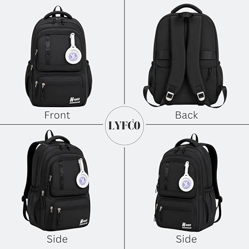 Image of Korean Style School & College Backpack with Detachable Pouch | 18 Inch Large capacity bag for Girls & Boys Age of 12-16 years | Best for School, Tution, Travel, Camping