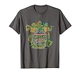 Retro TMNT Group with Pizza In City T-Shirt