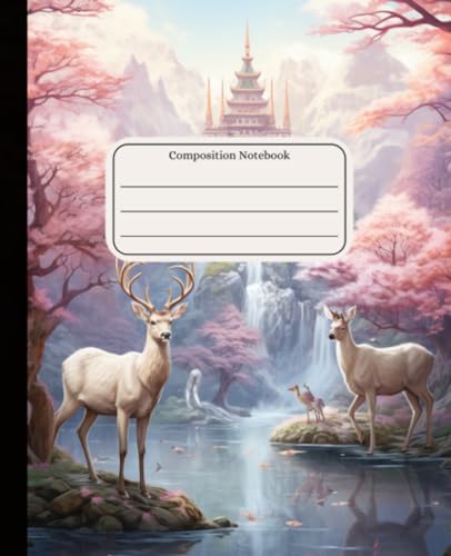 Composition Notebook College Ruled with Magical Landscape Illustration #6 | for School, Work | 110 pages | 7.5x9.25