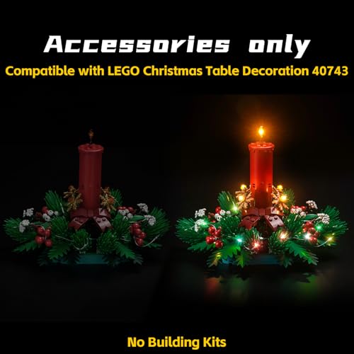 BrickBling LED Lights for Lego Christmas Table Decor Kit (Model Not Included)