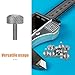 Unomor 10pcs M2.5 X 8mm Metal Knurled Thumb Screws Round Clamping Locking Screws for Precision Calipers Industrial Fastener Replacement Parts