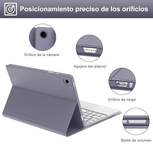 Teclado para Samsung Galaxy Tab A9 Plus con Ñ física para evitar errores al escribir 6