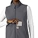 Carhartt Rugged Flex Scrubs for Women, Bonded Fleece Vest - Pewter, M
