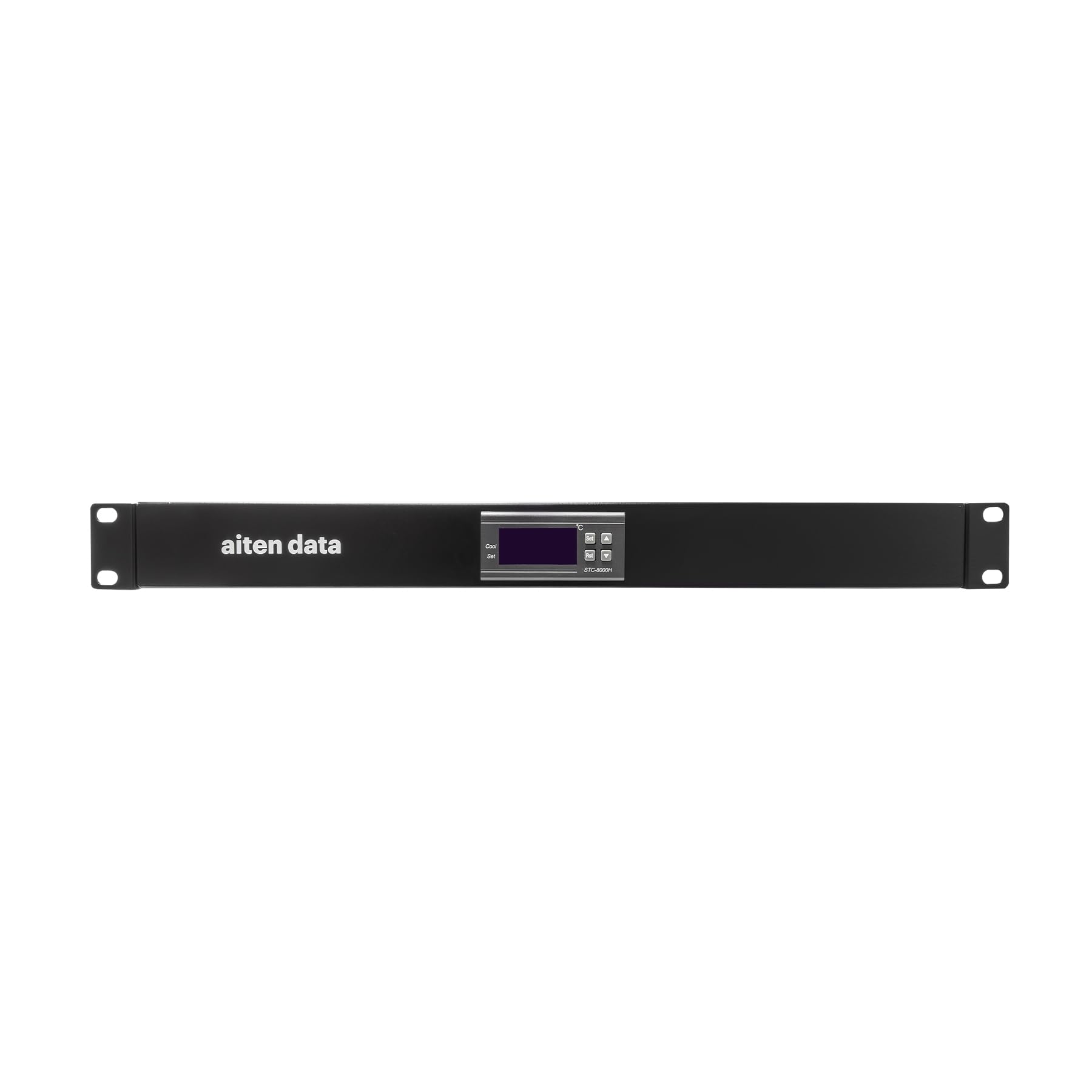 Aiten Data Termostato Digital con 4 Ventiladores 1U para Armario Rack Negro
