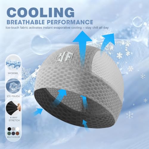 Image of WTACTFUL 3-Pack Breathable Mesh Skull Cap Helmet Liner for Men Women Summer