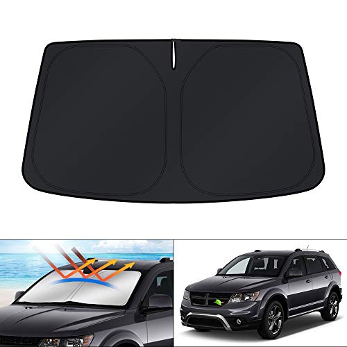 KUST Windshield Sun Shade for Dodge Journey 2009-2020 Sunshade Window Sun Visor Protector Foldable Blocks UV Rays Keep Your Car Cooler