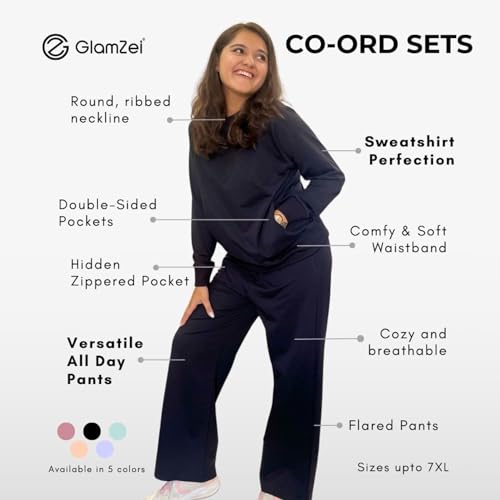 Image of Women's Co-Ord Set Relaxed Fit for Women | Two Piece Suit Top & Pant| Full Sleeve Cord Dress for Women | Casual Wear Co-ord Set for Women