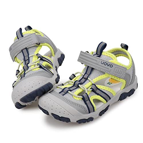 Image of UOVO Boys Sandals Kids Sandals Hiking Athletic Closed-Toe Beach Summer Sandals for Boys Quick-Drying
