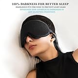 360 RELIEF Sleep Eye Mask - 100% Blackout, Zero Eye Pressure, Adjustable Strap - Ideal Eye Mask for Sleeping, Travel Essentials for Women & Men + Ear Plugs & Laundry Bag - Image 2