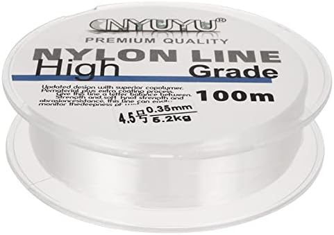 PATIKIL 328FT/109Yard 12lb Nylon Fishing Line, 4.5# Monofilament String Wire Fluorocarbon Coated for DIY Craft Hanging Decoration, Clear