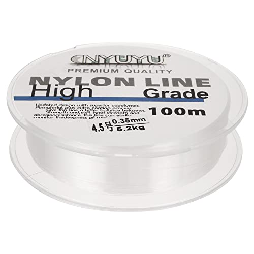 Patikil 328Ft/109Yard 12Lb Nylon Fishing Line, 4.5# Monofilament String Wire Fluorocarbon Coated For Diy Craft Hanging Decoration, Clear #TOP4