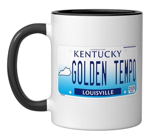 26 Golden Tempo House Racing Winner Race Day License Plate Ceramic Mug, Black/White