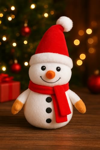 Image of Christmas Combo Plush Toys Set, Santa Claus and Snowman Decorations, Festive Holiday Home Decor, Soft Stuffed Figures Hight 35CM (Santa Snowman)