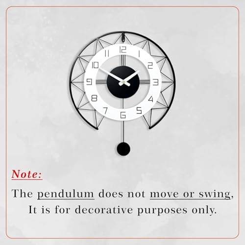 Image of Morden Metal Wall Clock for Living Room, Bedroom, Office, Kitchen, Stylish Wall Clock for Home and Hall, Designer Big Size Modern (ST-28, 60CM)