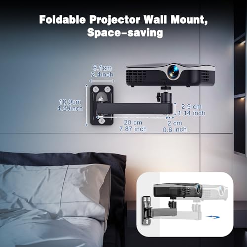 Image of Projector Mount, Projector Wall Mount with 1 /4-Inch Thread, Black