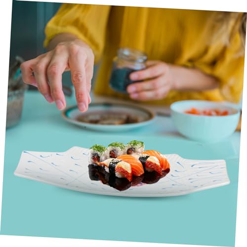 Plato decorativo para sushi forma pez cerámica miniatura 5