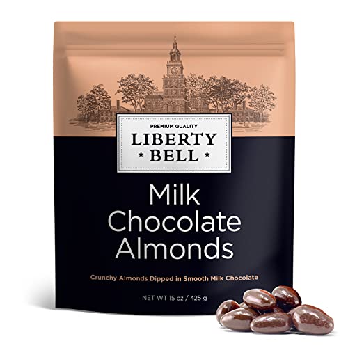 Milk Chocolate Covered Almonds | 15 Oz Bag | Roasted Chocolate Covered Nuts | Creamy & Crunchy Snack Nuts | Office Candy, Gourmet Party Favor & Gift Basket Filler