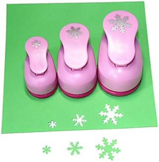 Crafts Punch Set 8mm 15mm 25mm Paper Punches 3pcs/Set (Snowflake)