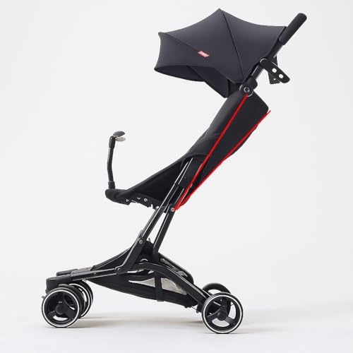 BEBE2LUXE PIKO – Poussette canne ultra‑compacte cabine avion, 4,9 kg, harnais 5 pts, pliage deux‑étapes, 6 mois à 22 kg – Noir – vue 6