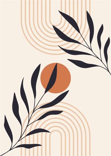 Set de 3 pósteres de líneas abstractas nórdicas en lienzo de 50x75cm para pared 3