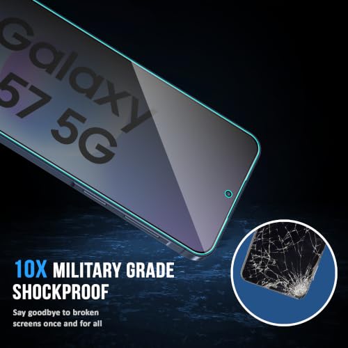 Image of FIRST MART Privacy Tempered Glass for Samsung Galaxy A57 & Samsung A37 With Cable Guard & Installation Kit | Anti-Spy 9H Screen Protector, Edge-to-Edge, Case-Friendly | Black