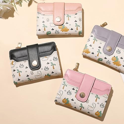 Women Wallet Simple Bifold Wallets PU Leather Purse Thin Short Small Bifold Cash Card Holder Bag Compact Women Short Wallet3