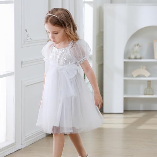Tutu.kk Toddler Tutu Dress Girls Short Sleeve Fluffy Tulle Party Casual Dresses for 2-8 Years Kids4