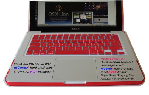 iPearl High Grade Silicone Keyboard Skin Cover for MacBook/Pro / Air in Retail Packaging - RED