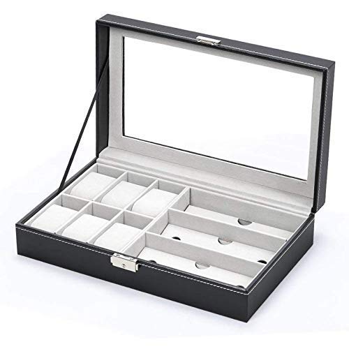 Japti Wrist Watch Storage Box Display Case Organizer of Faux Leather Finish with Glass Window/watch box organizer for women men(1 pcs) (9 slot) (B08P4ZXHK1) Amazon Price History, Amazon Price Tracker