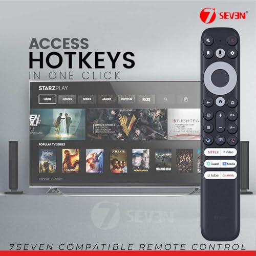 Image of 7SEVEN Compatible with TCL Google Smart Tv Remote Original RC902V Model Suitable C632 C655 P635 Pro V6B Series Bluetooth Voice Assistance QLED OLED Ultra HD FHD Television Control, Pairing Must