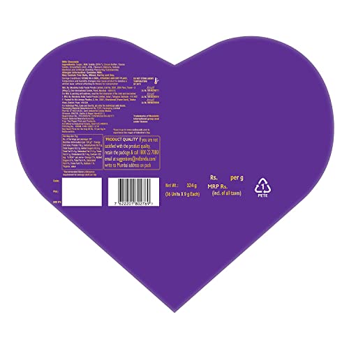 Image of Cadbury Dairy Milk Silk Heart Shaped Chocolate Gift Box,324 Grams