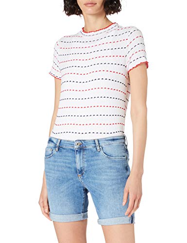 Photo de Cross Jeans Genna Shorts en Jean, Mid Blue, Slim Femme