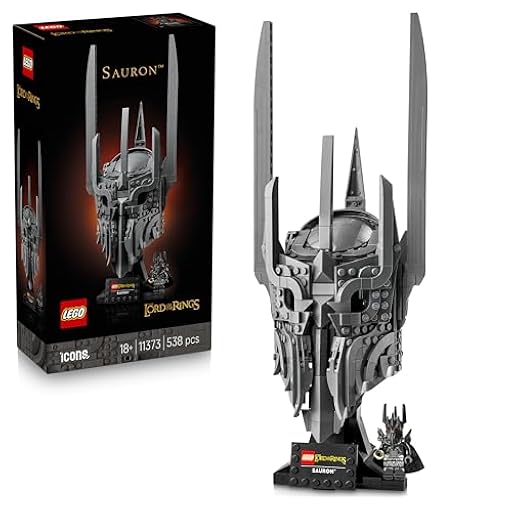 LEGO Icons El Señor de los Anillos: Casco de Sauron - Kit de Maquetas para Adultos - Minifigura Coleccionable y Anillo Único - Regalo para Hombres y Mujeres Fans de la Saga de Películas - 11373 | Ya disponible en tu tienda friki favorita! En mundofriki.es! LEGO Icons El Señor de los Anillos: Casco de Sauron - Kit de Maquetas para Adultos - Minifigura Coleccionable y Anillo Único - Regalo para Hombres y Mujeres Fans de la Saga de Películas - 11373 | Ya disponible en tu tienda friki favorita! En mundofriki.es!
