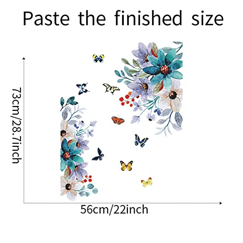 Vinilo Decorativo Floral Adhesivo para Pared 60x35 cm miniatura 5