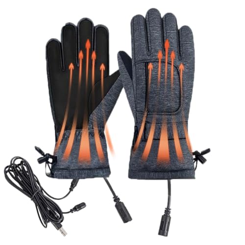 Gants de moto chauffants USB tactiles et coupe-vent pour l'hiver