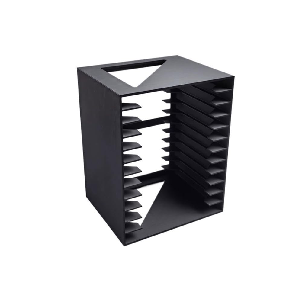 RYUQW3RE Cd Storage Rack Home Minimalist CD Record Rack PP Desktop Album Storage Shelf(Black)