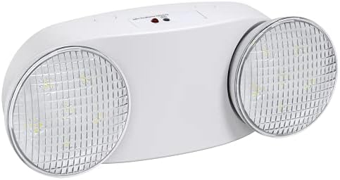 SITISFI Emergency Light with Battery Backup, Commercial Hardwired Exit Lighting Fixtures, Two Adjustable Head LED Emergency Lighting, AC 120-277V, UL Certified (1Pack)