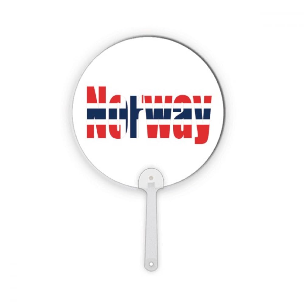 Éventail portable rond Norvège plastique décoration mode