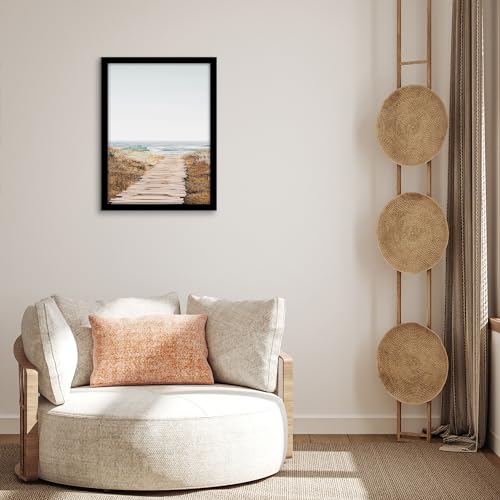 Americanflat 16x22 Picture Frame with Polished Plexiglass - Black Picture Frame - Wide Photo Frames Made of Engineered Wood for Vertical or Horizontal Wall Display - Epic Collection - Black