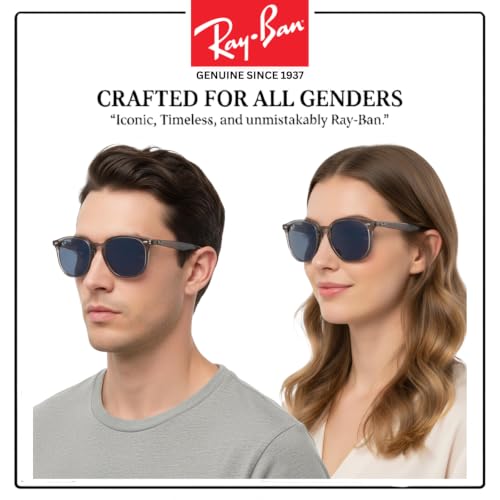Image of Ray-Ban RB4306 Square-Round Shaped Sunglasses for Men & Women with Official RAYBAN Eyewear Kit