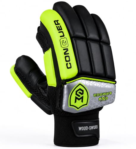 Image of Armour-GX4 (4.0) | Cricket Batting Gloves | Multi Color (Black-Silver-Florecent, Medium, Right)