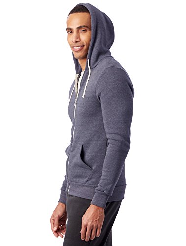 Alternative Unisex The Rocky Eco-Fleece Full Zip Hoodie, Eco True Navy, Large3