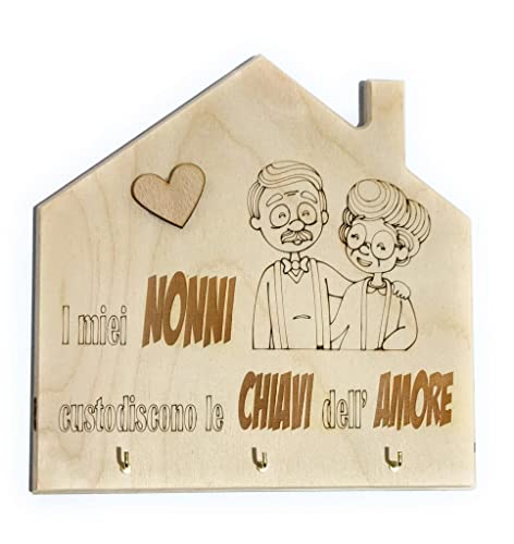 Portachiavi da parete Casetta Nonni/idea regalo nonni/regalo festa dei...