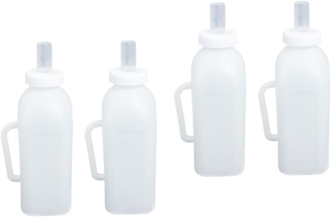 4pcs Portable Calf Bottles Pet Nursing Bottle for Young Livestock Feeding Easy-Squeeze Design for and Calves Capacity