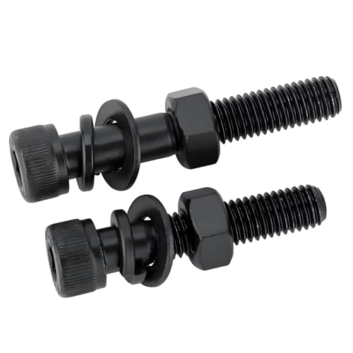 Treer 2-Set Tornillos de cabeza hueca hexagonal M16 con roscas parciales con tuercas y arandelas de acero de aleación,óxido negro, grado 12.9, Pernos Allen (M16x100mm)