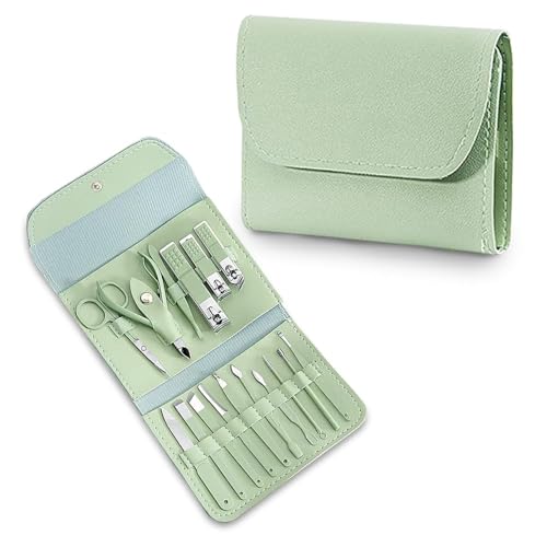Image of Premium Nail Clipper Kit - Stainless Steel Manicure & Pedicure Set - Nail Care Tools for Hand & Feet - Includes Clippers, Cuticle Trimmers, File, Tweezers for Facial, Hand & Foot Care