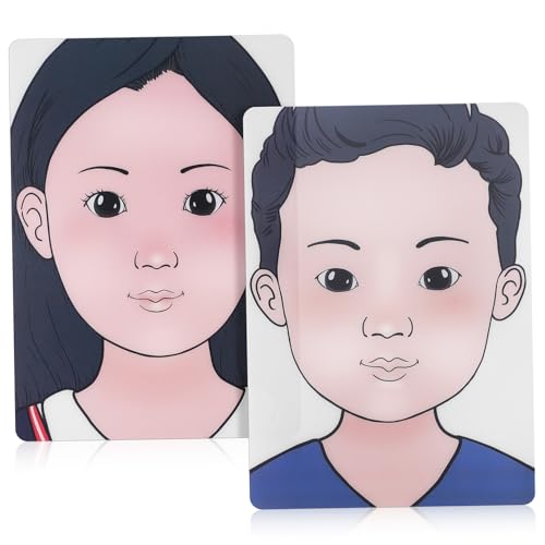 Operitacx Face Paint Practice Board 1 Set Makeup Practice Face for Beginners and Artists Washable and Safe for Boys and Girls