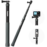 TELESIN Selfie Stick Long Pole Invisible for GoPro Insta360 (120cm/47.2 inch), Light Carbon Fiber Extension Monopod for DJI Osmo Action 5 Pro 4 3 Go Pro Hero 13 12 11 10 9 8 7 Max Insta 360 X4 X3