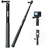 TELESIN Selfie Stick Long Pole Invisible for GoPro (120cm/47.2in), Carbon Fiber Waterproof Extension Monopod for GoPro 13 12 11 10 DJI Osmo 360 Action 5 Pro Pocket 3 Insta360 X5 X4 GO3 Ace Pro 2 AKASO