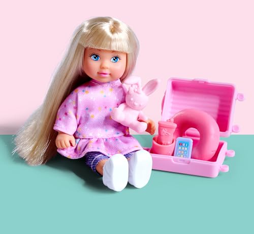 Simba Evi Love Travel Fun muñeca 12 cm con accesorios de viaje miniatura 5